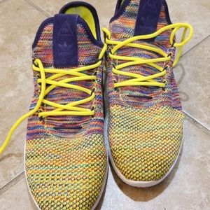 Men's Addias multicolor athletic tennis shoes